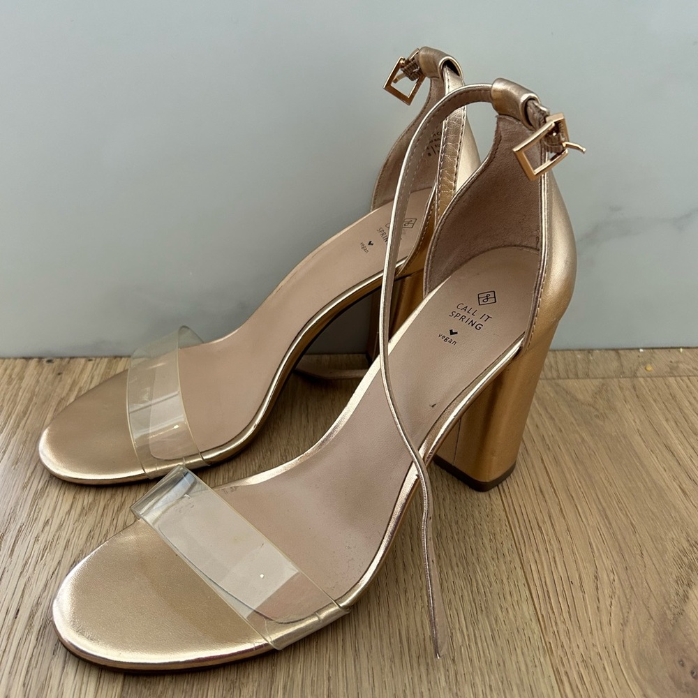 Call it spring gold sandals